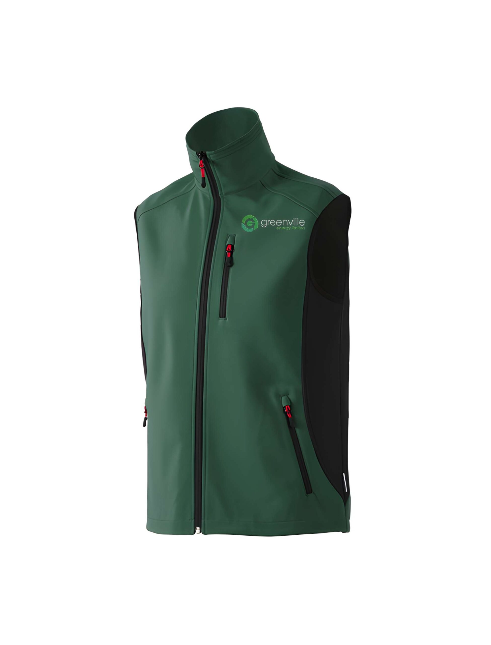 Softshell bodywarmer branded scaled
