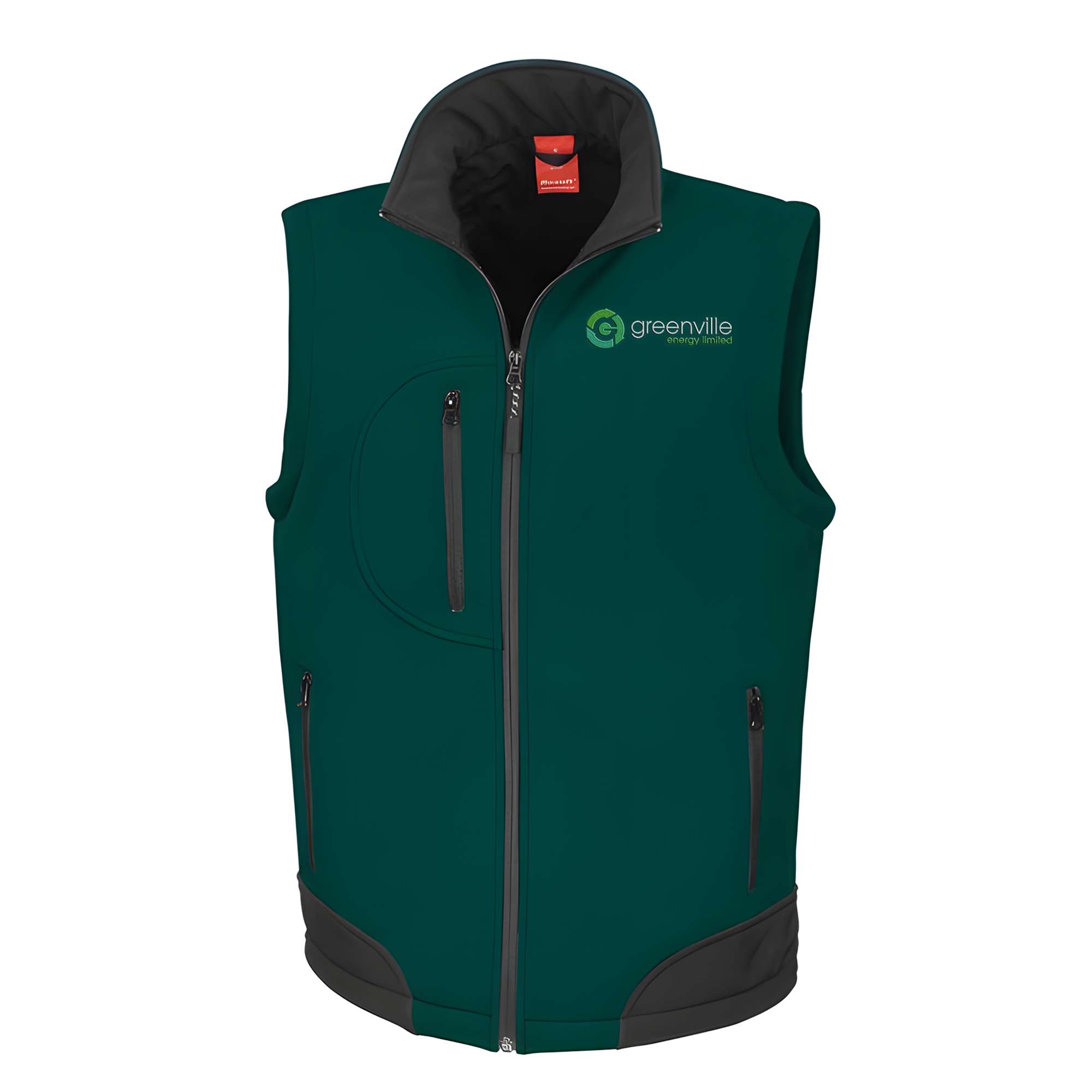 soft shell front green branded